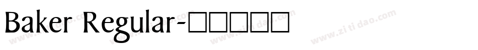 Baker Regular字体转换